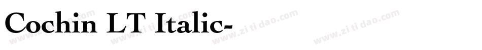 Cochin LT Italic字体转换